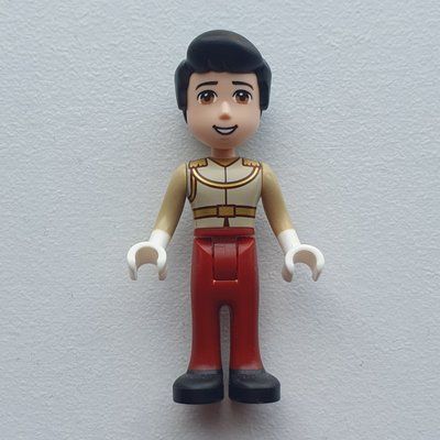 Minifigura Prince Charming - Tan Shirt, Dark Red Trousers, Smooth Hair del set 43206