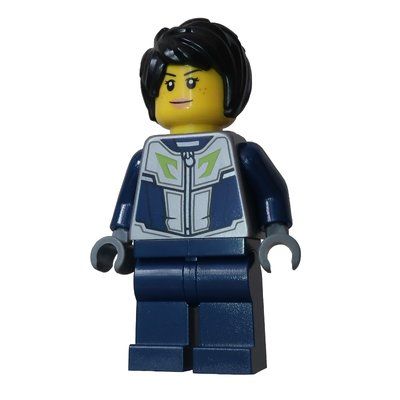 Minifigure Woman, Dark Blue and Dark Bluish Gray Wetsuit del set 31130