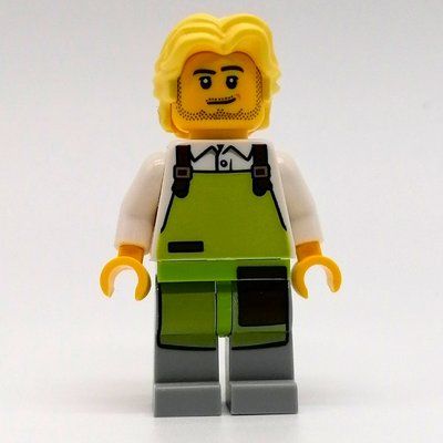 Figurine Man, Lime Apron, Bright Light Yellow Hair du set 60335