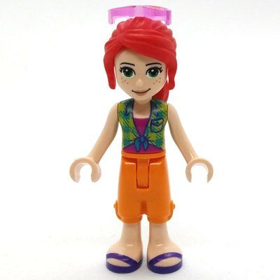 Minifiguur Mia - Green Shirt, Orange Pants, Sunglasses uit set 41696