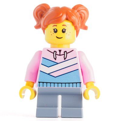 Figurine Girl, Bright Pink Hoodie, Short Sand Blue Legs du set 60347