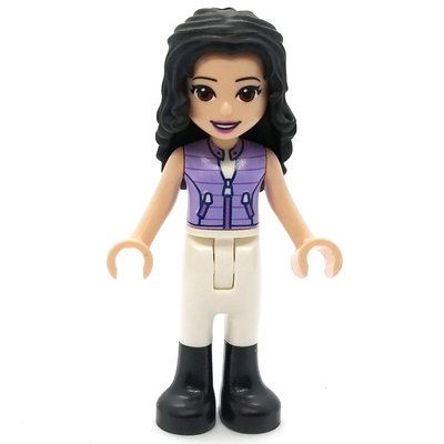 Minifiguur Emma - Lavender Jacket, White Pants, Black Hair uit set 41722