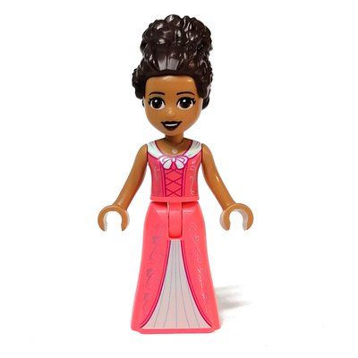 Figurine Andrea - Coral Dress, Dark Brown Hair du set 41714
