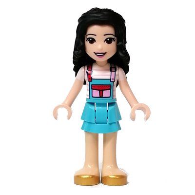 Minifigure Emma - White Top, Medium Azure Skirt del set 41711
