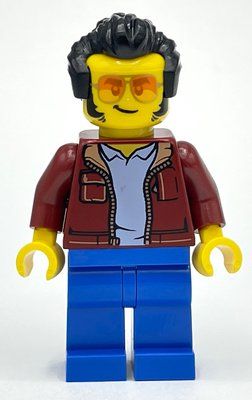 Figurine Dark Red Torso, Blue Legs, Black Hair du set 10303
