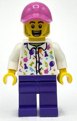 Figurine White Torso, Dark Purple Legs, Dark Pink Cap du set 10303