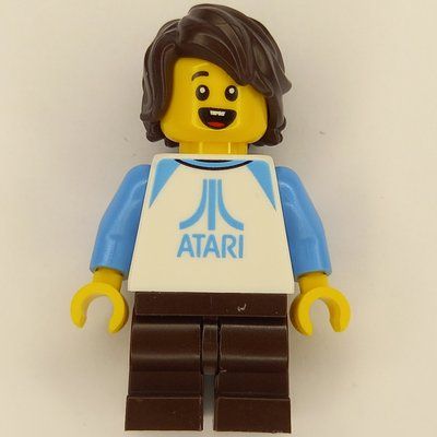 Figurine Kid - White Atari Torso, Dark Brown Legs, Dark Brown Hair du set 10306