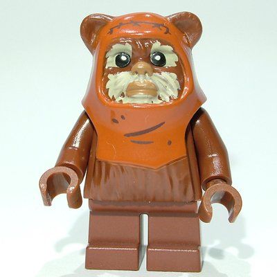 Minifigurka Wicket, Ewok, Printed Dark Orange Hood, Tan Face, Lines on Hood z zestawu 75332