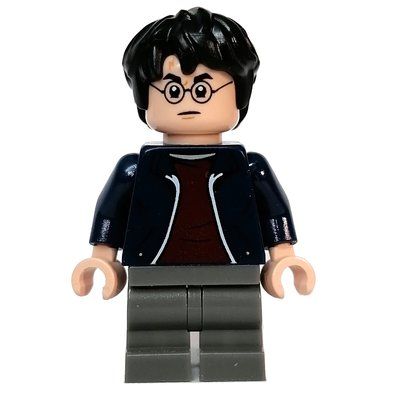 Figurine Harry Potter, Dark Blue Jacket with Zipper, Medium Dark Bluish Gray Legs du set 76405