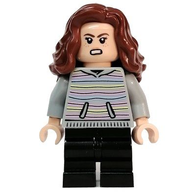 Figurine Hermione Granger, Light Bluish Gray Sweater with Stripes, Medium Black Legs du set 76405