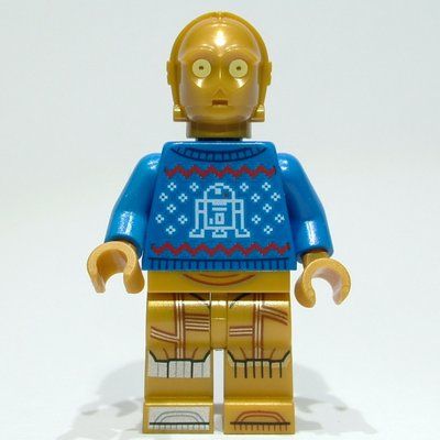 Figurine C-3PO, Blue Holiday Sweater du set 75340