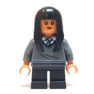 Minifigur Cho Chang - Dark Bluish Grey Sweater, Black Legs, Plastic Hair aus Set 76385