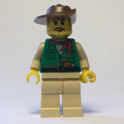 Minifigure Johnny Thunder, Plain Legs (Expedition) del set 7422