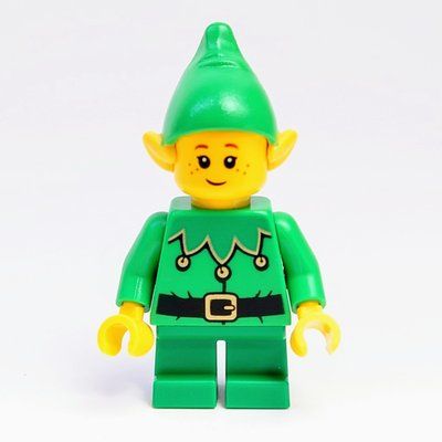 Figurine Elf - Bright Green Torso, Green Short Legs, Bright Green Hat, Freckles du set 40565