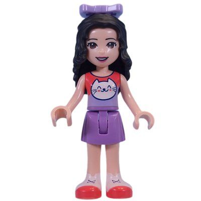Minifigurka Emma - Coral Top, Medium Lavender Skirt, Bow z zestawu 4002022