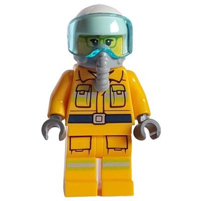 Figurine Freya McCloud - Pilot, Orange Torso, Orange Legs, White Helmet, Breathing Apparatus du set 952301
