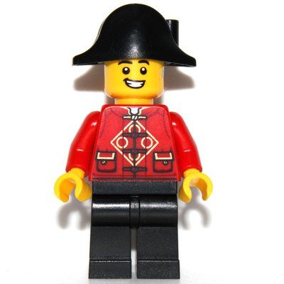 Figurine Red Torso, Black Legs, Black Bicorne, Hearing Aid du set 80111
