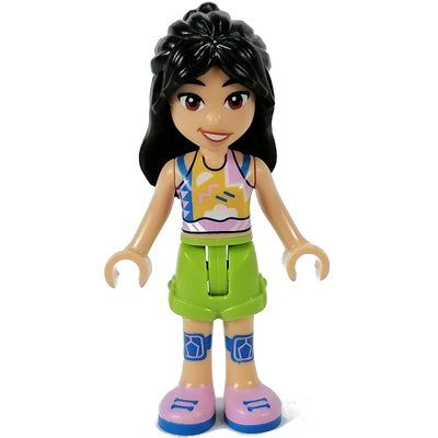 Minifigure Liann - White Top, Lime Pants del set 41751