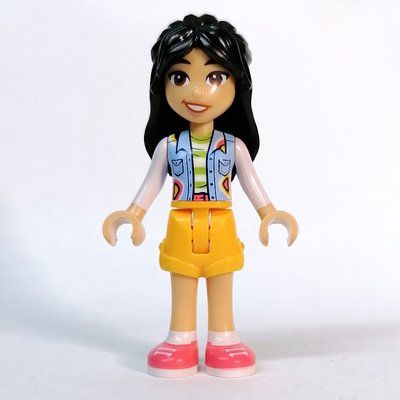 Figurine Liann - White Top, Bright Light Orange Skirt du set 41735