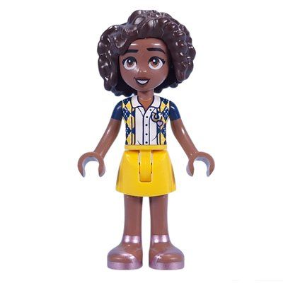 Minifigure Aliya - White Top, Yellow Skirt del set 42638