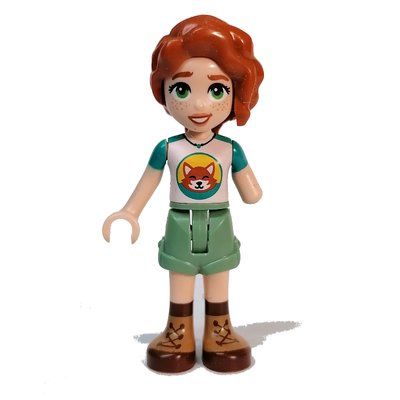 Minifigure Autumn - White Top, Sand Green Shorts del set 41730