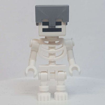 Minifigurka Skeleton, Square Skull, Silver Helmet (78132 Torso) z zestawu 21244