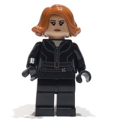 Minifigur Black Widow, Black Jumpsuit, Plain Legs aus Set 76248