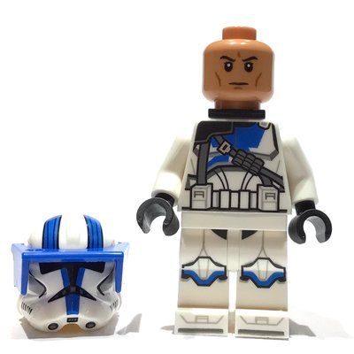 Figurine Clone Heavy Trooper, 501st Legion, White Arms, Blue Visor du set 75345