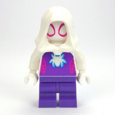 Minifigure Ghost-Spider / Spider-Gwen, Medium Legs, White Spider Print del set 10791