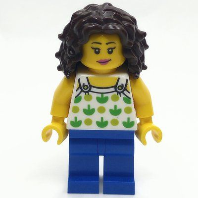 Figurine White Torso, Apples, Blue Legs, Dark Brown Hair du set 31138
