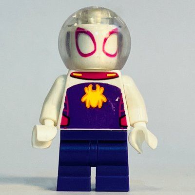 Minifigur Ghost-Spider / Spider-Gwen, Medium Legs, Bubble Helmet aus Set 10790