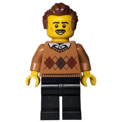 Figurine Medium Nougat Torso, Black Legs, Reddish Brown Hair du set 910004
