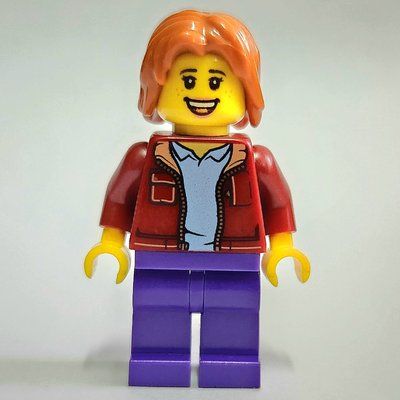 Figurine Dark Red Torso, Dark Purple Legs, Dark Orange Hair du set 910027