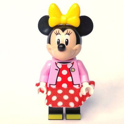 Minifigur Minnie Mouse, Bright Pink Jacket, Yellow Bow aus Set 43212