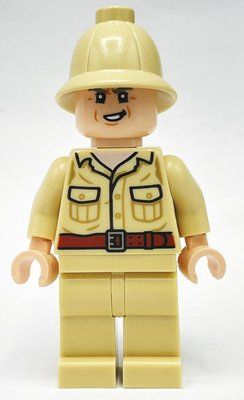 Minifigurka Rene Belloq, Tan Outfit z zestawu 77015