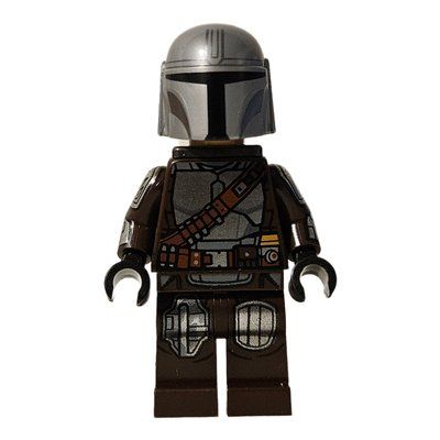 Figurine The Mandalorian / Din Djarin, Dark Brown Outfit, 87610pr0417 Helmet du set 75348