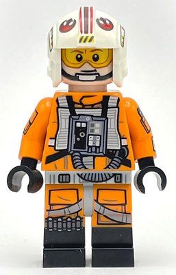 Figurine Luke Skywalker, Orange Rebel Pilot Outfit, Arm Print du set 75355