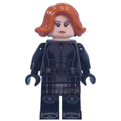 Minifigur Black Widow, Pearl Dark Gray Jumpsuit, Medium Azure Highlights aus Set 76260