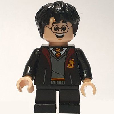 Minifigur Harry Potter, Gryffindor Robes Open, Short Legs (28621 Head) aus Set 76423