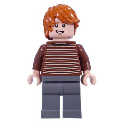 Minifigura Ron Weasley, Reddish Brown Sweater, Dark Bluish Gray Legs del set 76471