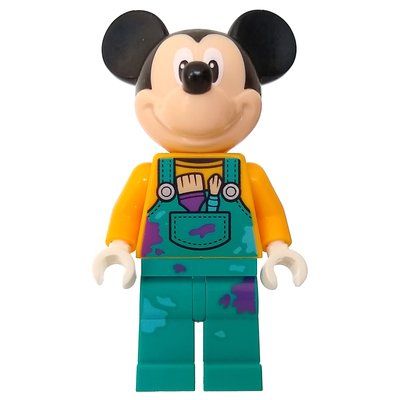Minifigurka Mickey Mouse - Bright Orange Torso, Dark Turquoise Overall z zestawu 43221