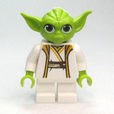Minifigurka Yoda, White Robe, Lime Head z zestawu 75358