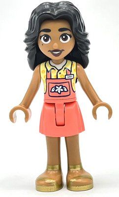 Figurine Adi - Bright Light Yellow Top, Coral Skirt du set 41757
