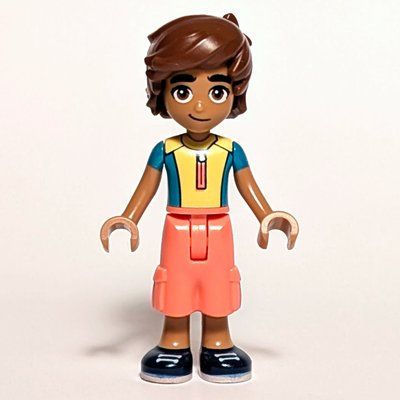 Minifigure Leo - Yellow Shirt, Coral Pants from set 41736
