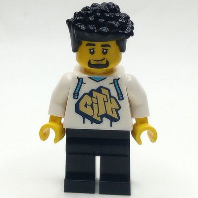 Figurine Man, White Hoodie, Black Legs du set 60364