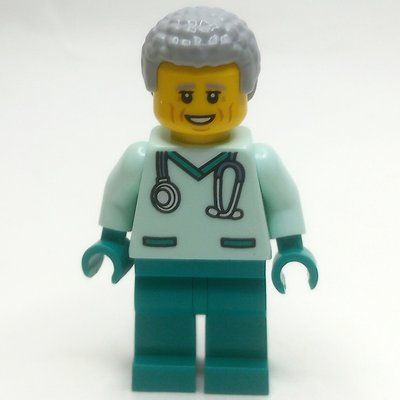 Figurine Vet, Light Aqua and Dark Turquoise Scrubs du set 60380