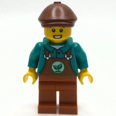 Figurine Janitor, Dark Orange Apron du set 60380
