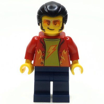 Figurine Man, Red Jacket, Dark Blue Legs, Orange Glasses du set 60380