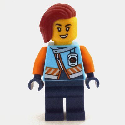 Minifiguur Ocean Explorer, Iris Icicle, Medium Azure and Dark Blue Suit, Dark Red Hair uit set 60379