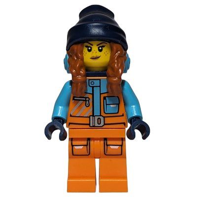 Figurine Arctic Explorer, Tina Tarantula, Orange Suit, Dark Blue Backpack and Beanie du set 60376